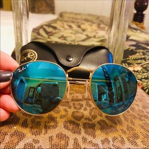 Ray Bans Blue Flash Polarized Lens
